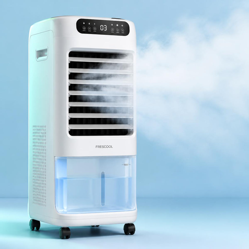 Cold air fan studio shot