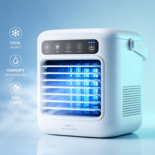 3-in-1 mini air conditioner studio shot